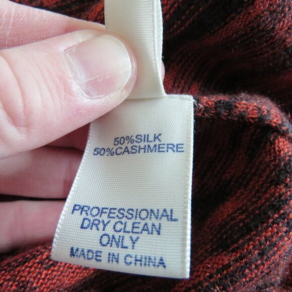 REBECCA MINKOFF Silk Cashmere Open Back Essef Sweater Dress Burnt Orange Size S - Picture 15 of 15